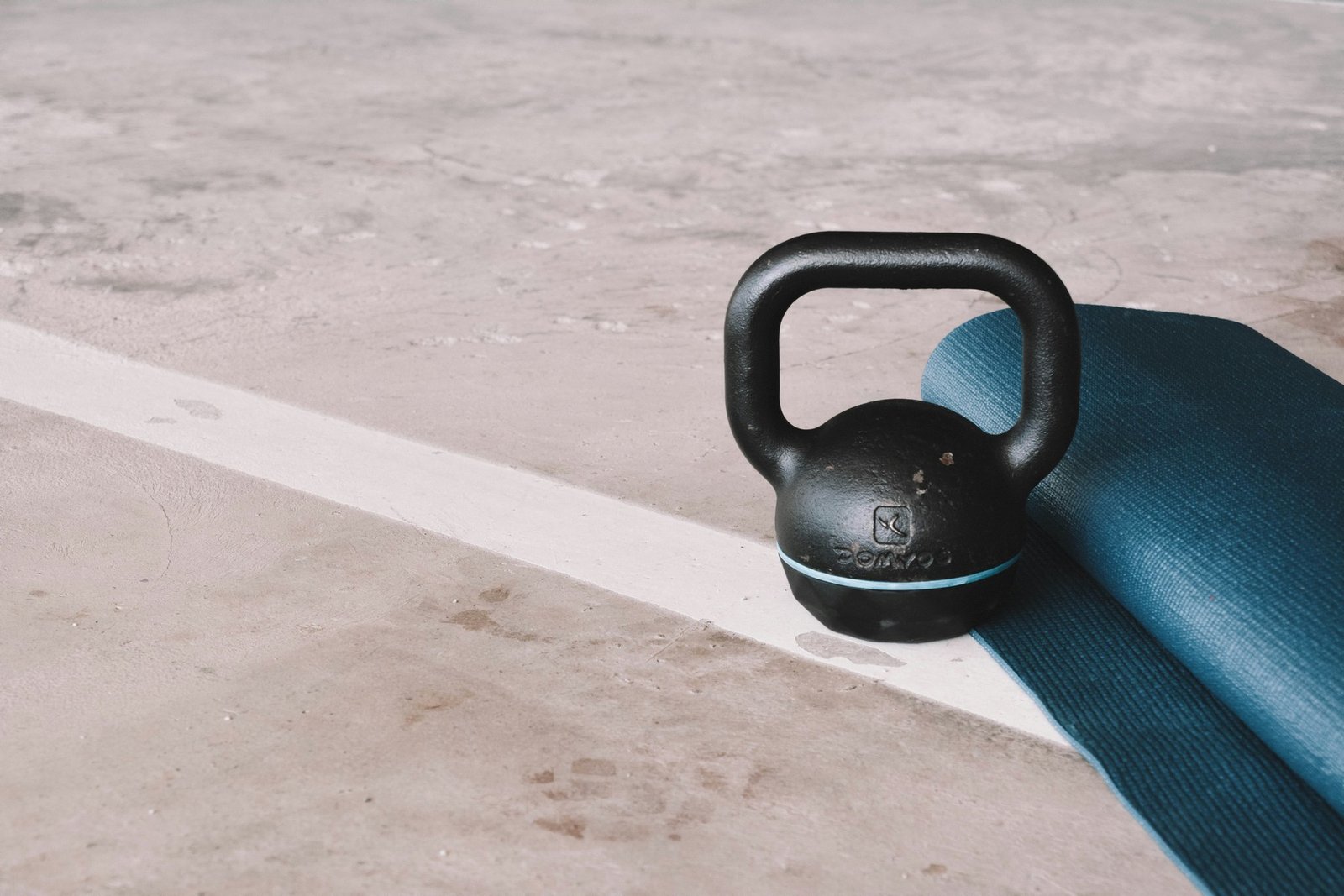 Yogamatte wird belüftet nach dem Training